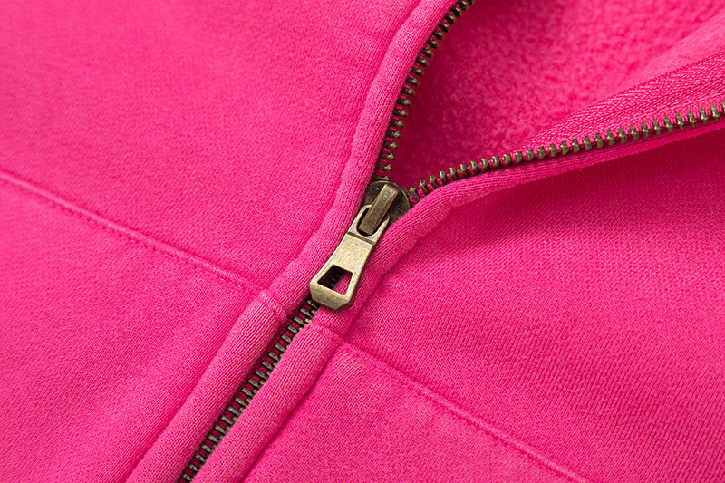 CAKE - WATER DROPLETS ZIP HOODIE WASHED PINK