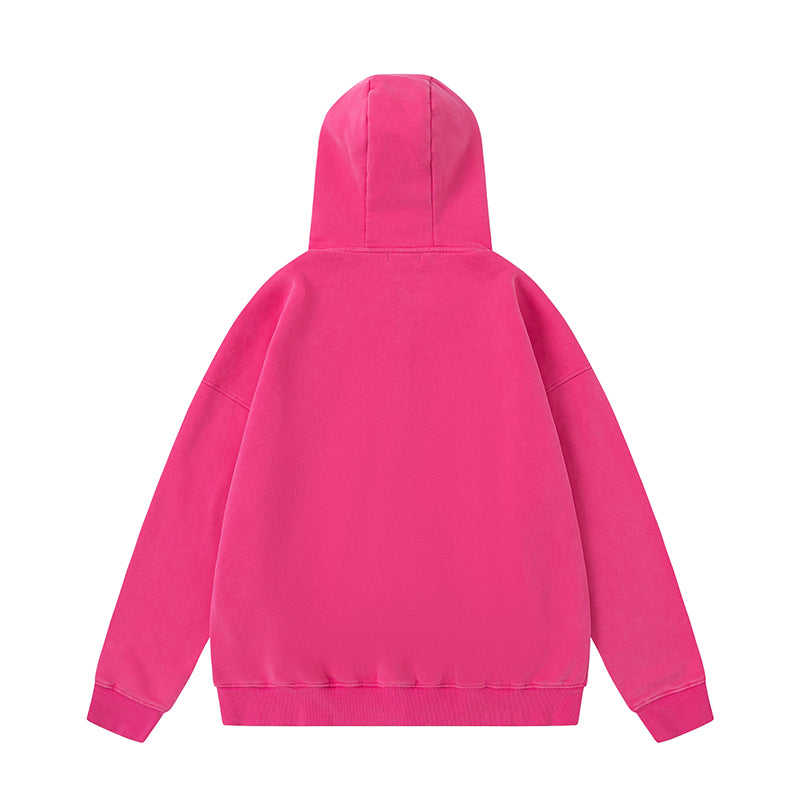 CAKE - WATER DROPLETS ZIP HOODIE WASHED PINK