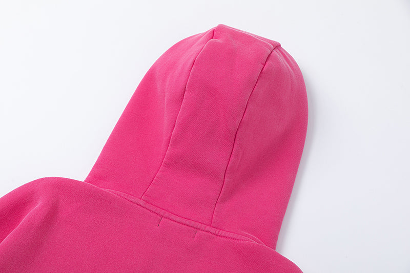 CAKE - WATER DROPLETS ZIP HOODIE WASHED PINK