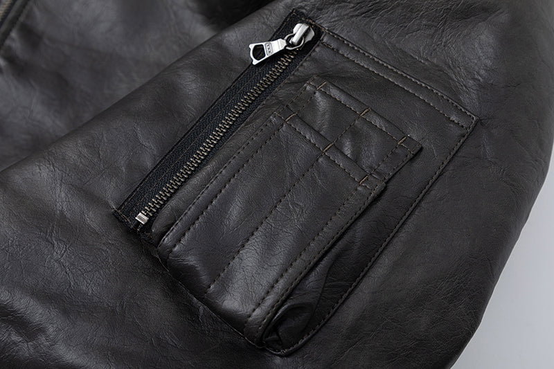 CAKE - LEATHER MA-1 BLACK