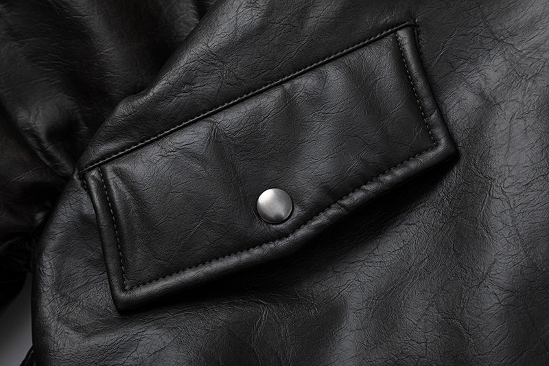 CAKE - LEATHER MA-1 BLACK