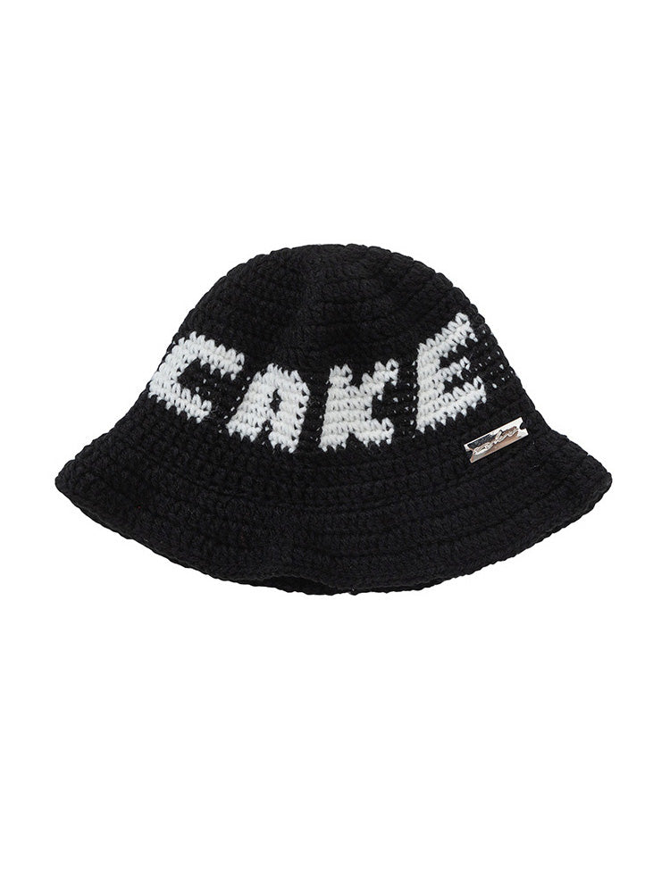 CAKE X Y.A.R.N.COLLECTION HANDMADE KNIT BUCKETS HAT (BLACK)