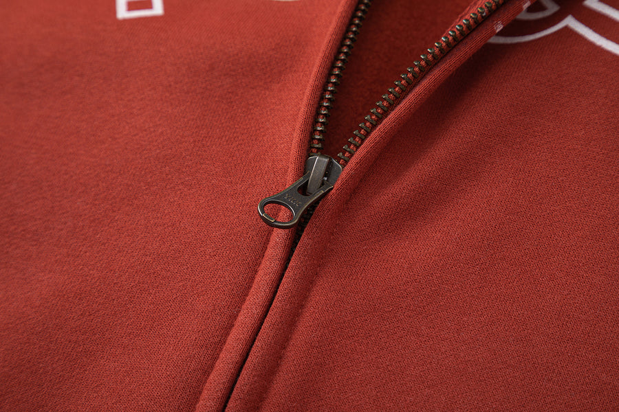CAKE - ARABIC ZIP UP HOODIE BURGUNDY